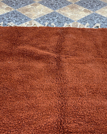 Moroccan rug brown - Solid rug - Brown area rug - Beni ourain rug - Berber rug - Moroccan Brown rug - Plain Brown rug - Morocco rug