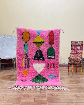 Moroccan Rug Wool Hand Woven Genuine Moroccan Beni Ourain Carpet Soft Shag Artistic Oriental wool moroccan rug