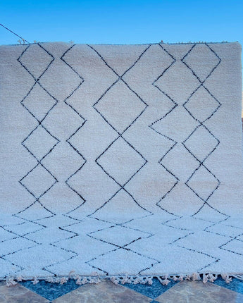 Moroccan rug - Hand knotted rug - Beni ourain rug - Custom size rug - Berber rug - Handmade wool rug - Moroccan plain rug - Contemporary rug