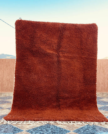 Moroccan rug brown - Solid rug - Brown area rug - Beni ourain rug - Berber rug - Moroccan Brown rug - Plain Brown rug - Morocco rug