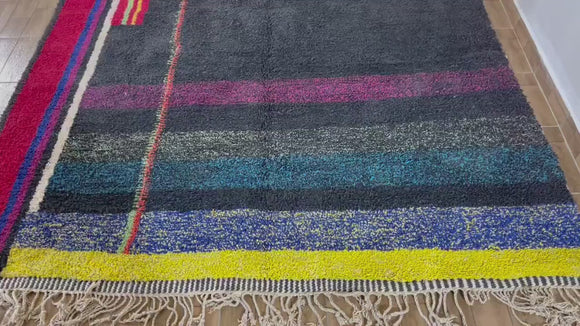 moroccan rug, berber rug, beni ourain, wool rug, shaggy rug, abstract rug, black rug, boho decor, handmade rug, area rug, custom rug, modern rug, tribal rug