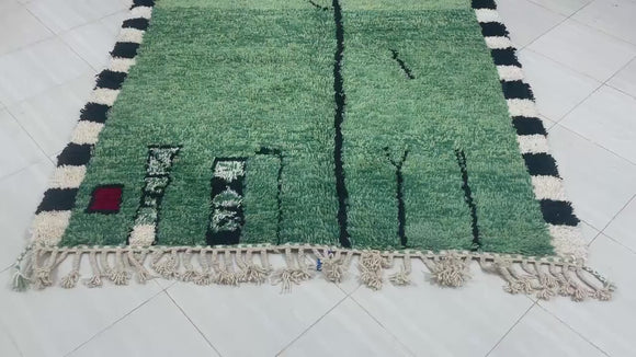 Moroccan rug, berber rug, wool rug, green rug, handmade rug, beni ourain, abstract rug, area rug, boho decor, tribal rug, custom rug, modern rug, moroccan decor