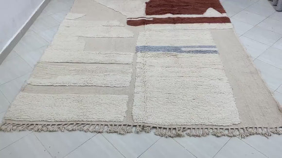 moroccan rug, berber rug, handmade rug, wool rug, area rug, boho rug, abstract rug, neutral rug, custom rug, modern rug, cream rug, rust rug, artisan rug