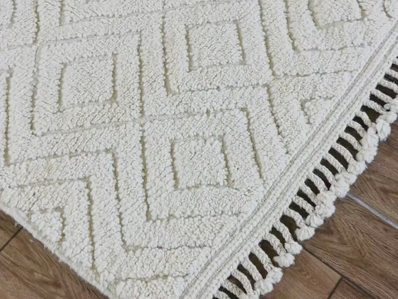 moroccan rug, berber rug, beni ourain, wool rug, handmade rug, cream rug, boho decor, area rug, neutral rug, diamond rug, custom rug, moroccan decor, minimalist rug