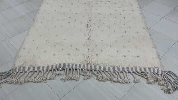 Moroccan rug, Berber rug, Beni ourain rug, wool rug, handmade rug, shag rug, cream rug, neutral rug, minimalist rug, ivory rug, custom rug, boho rug, plush rug